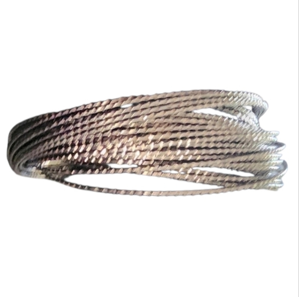Elegant Gunmetal Bangle Set
